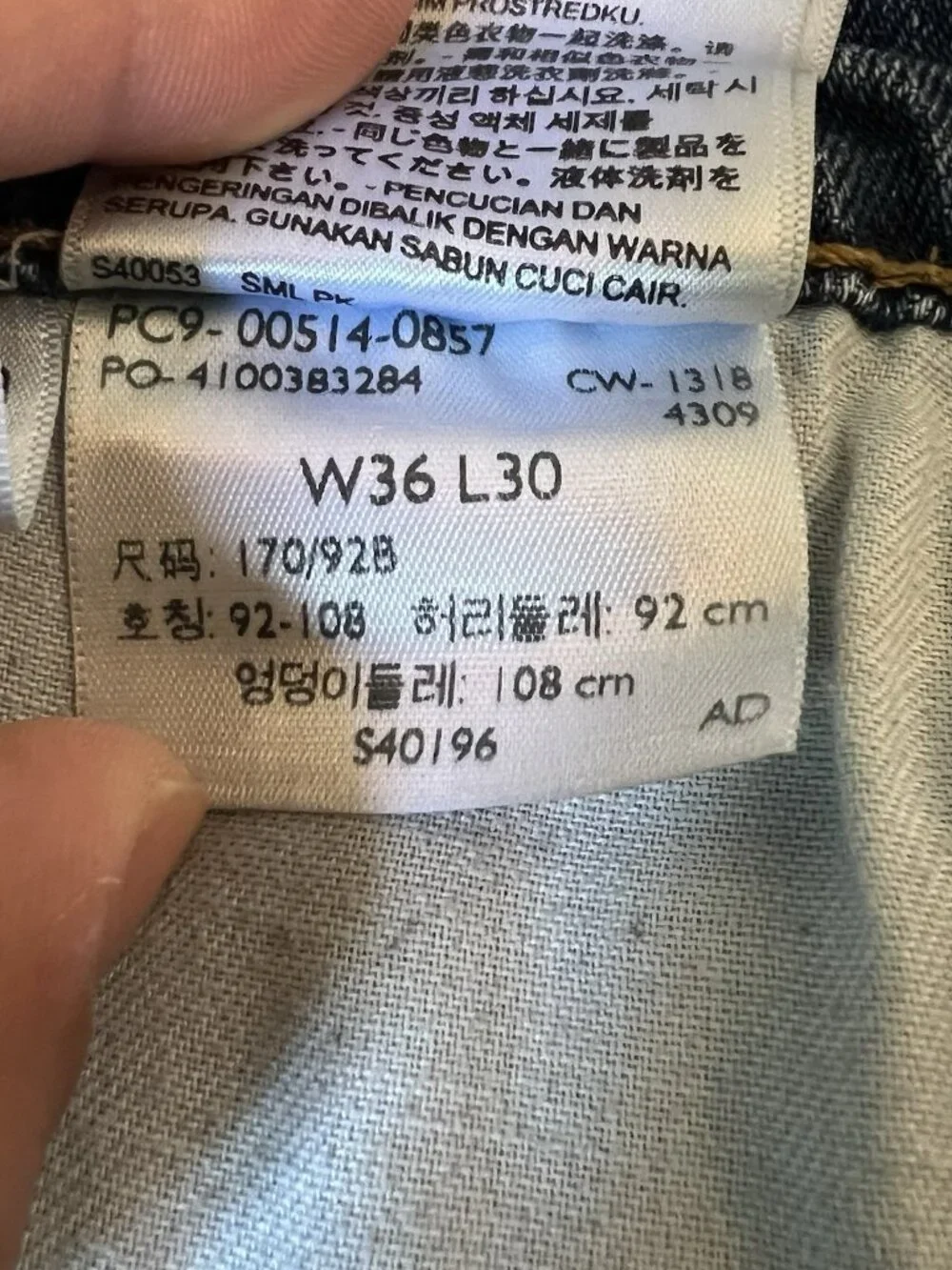 Levi's 514 Straight Fit Jeans 36x30 Medium Wash Denim